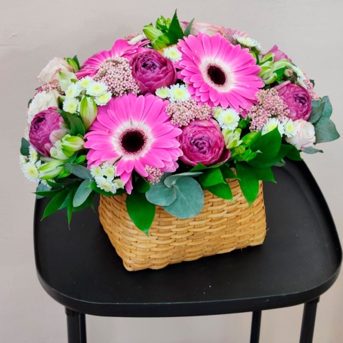 Корзина с цветами Микс фото 3