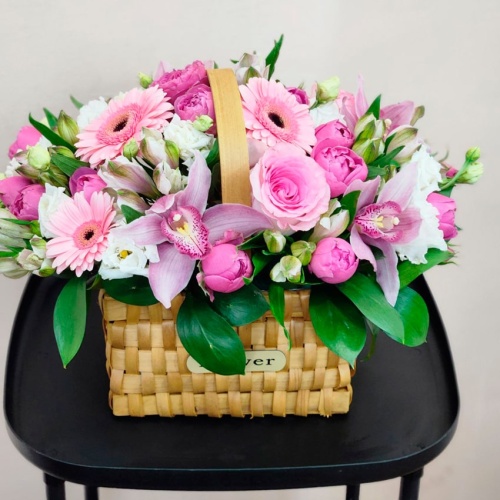 Корзина с цветами Микс фото 3