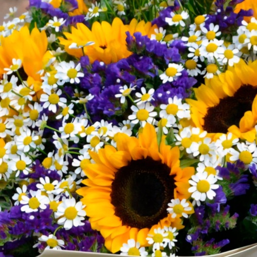 Авторский букет с Подсолнухами фото 2