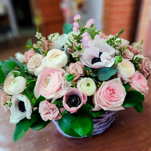 Корзина с цветами Микс фото 2