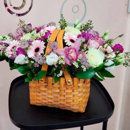 Корзина с цветами Микс фото 3
