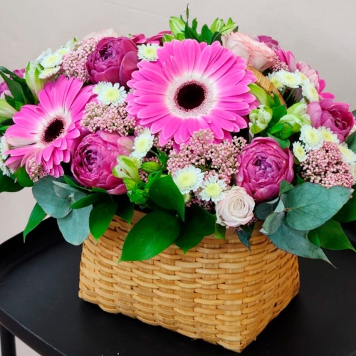 Корзина с цветами Микс фото 2