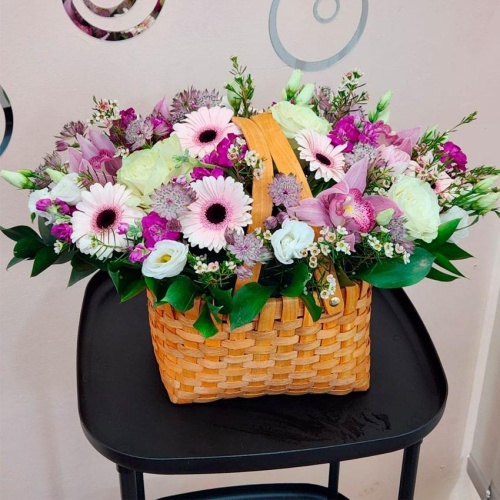 Корзина с цветами Микс фото 2