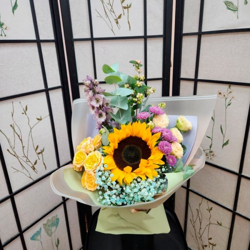 Авторский букет с Подсолнухом Авторский букет с Подсолнухом