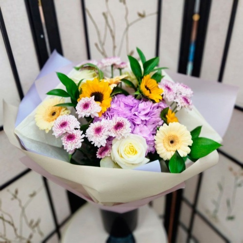 Авторский букет с Подсолнухами фото 2