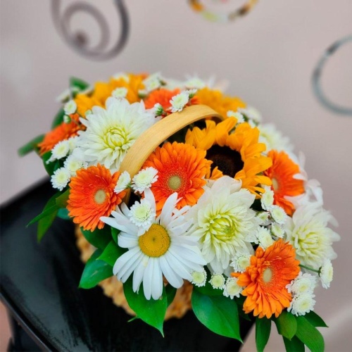 Корзина с цветами Микс фото 3