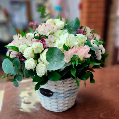 Корзина с цветами Микс фото 3