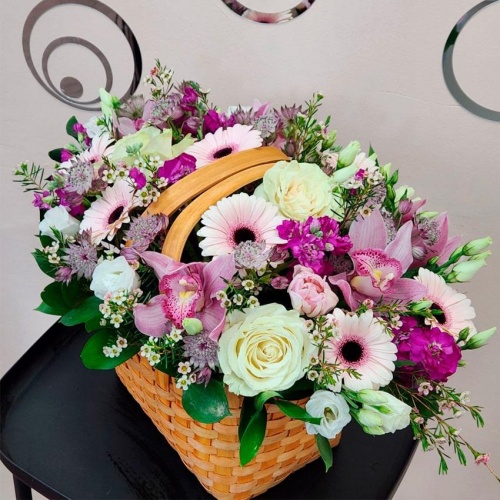 Корзина с цветами Микс фото 4