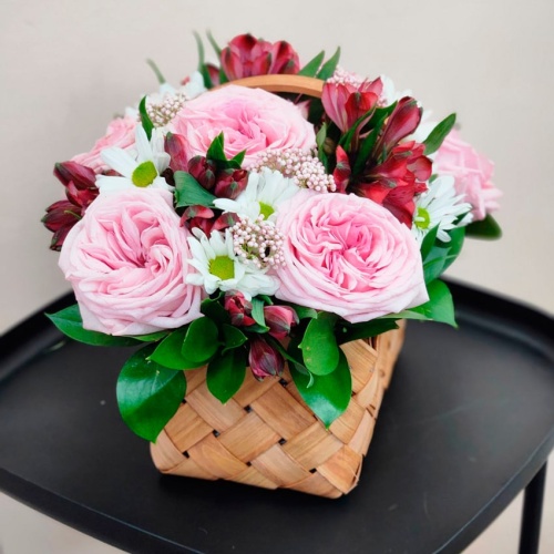 Корзина с цветами Микс фото 4