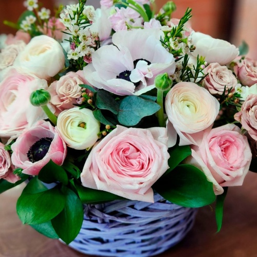 Корзина с цветами Микс фото 3