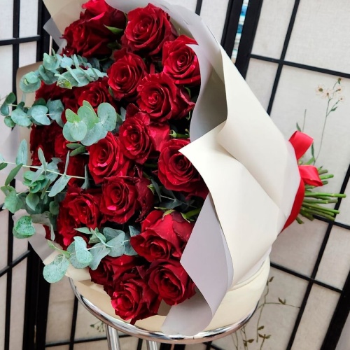 Розы Эквадор Премиум Ред Пантера фото 4