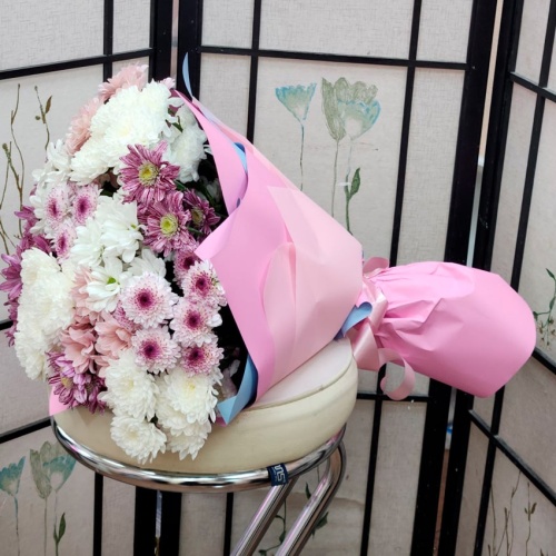 Монобукет из Хризантем фото 5