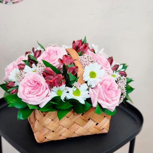 Корзина с цветами Микс фото 3