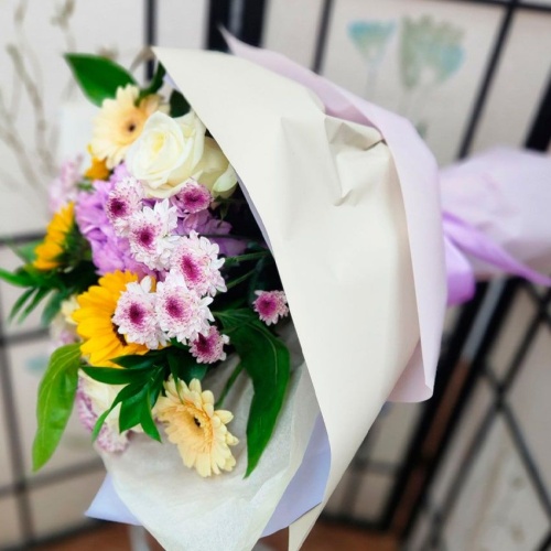 Авторский букет с Подсолнухами фото 6