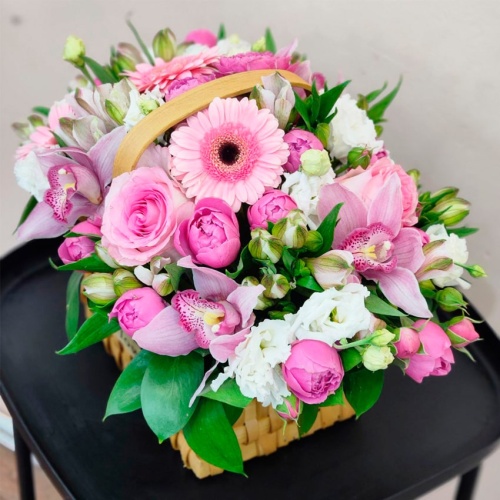 Корзина с цветами Микс фото 4