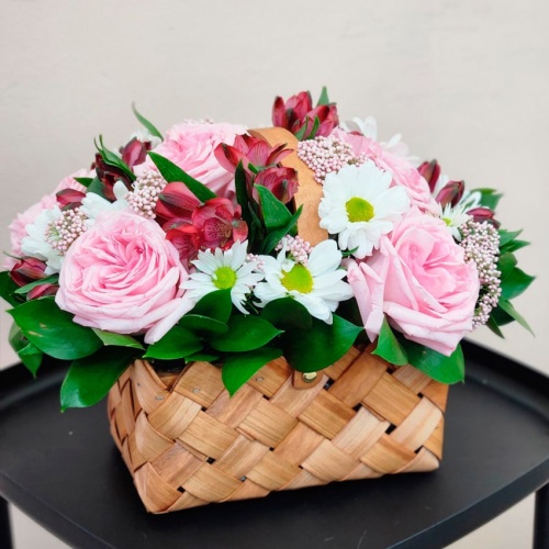 Корзина с цветами Микс фото 2