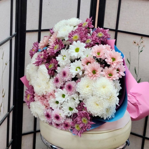 Монобукет из Хризантем фото 2