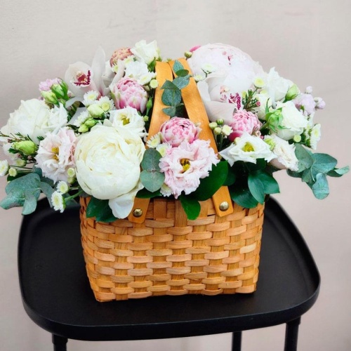 Корзина с цветами Микс фото 2