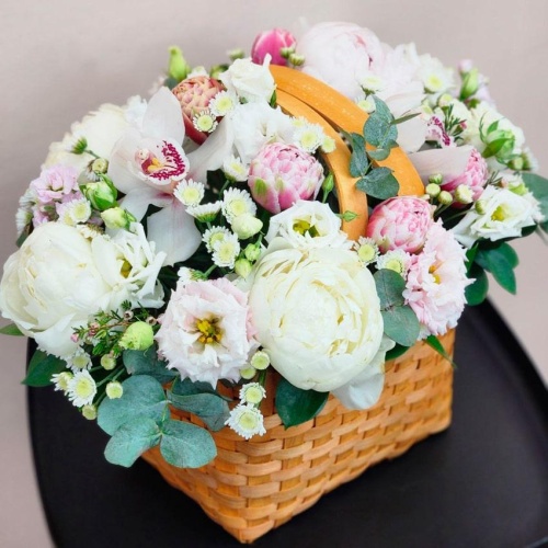 Корзина с цветами Микс фото 3