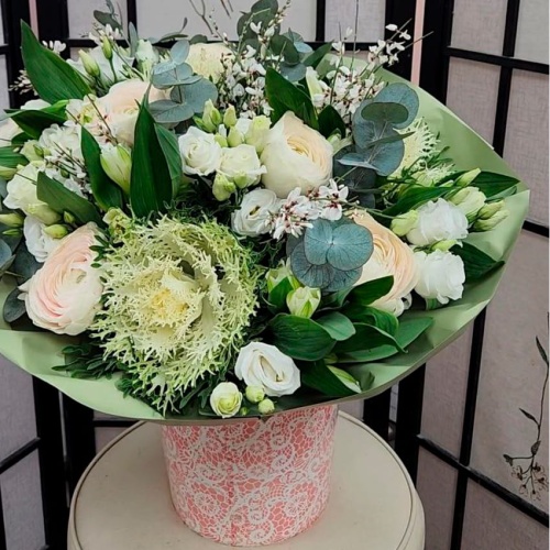 Авторский букет с Ранункулюсом и Брассикой фото 3 Авторский букет с Ранункулюсом и Брассикой фото 3